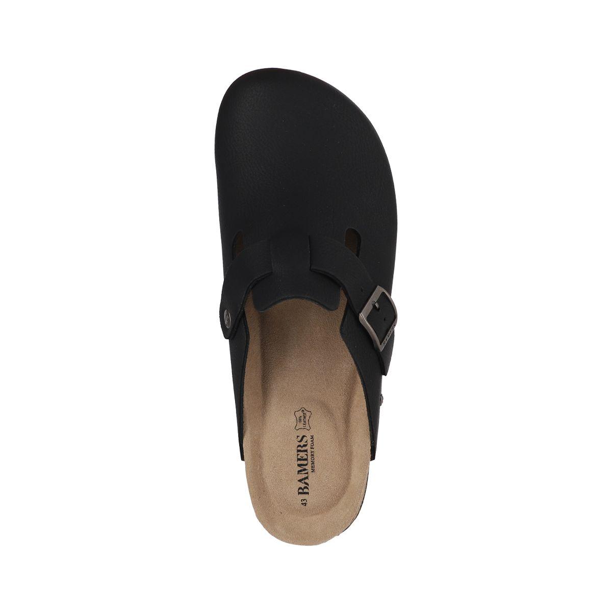 Zuecos Hombre Slipper Classic Buckle Negro Bamers-2