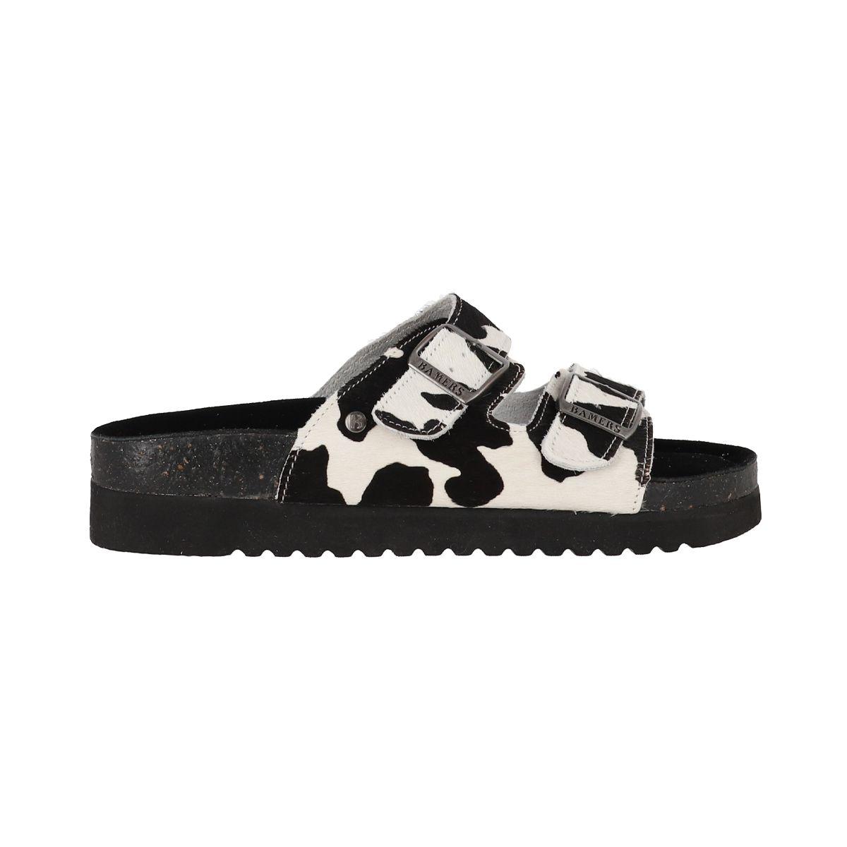 Sandalias Mujer Kend High Bamers Print Blanco/Negro-0