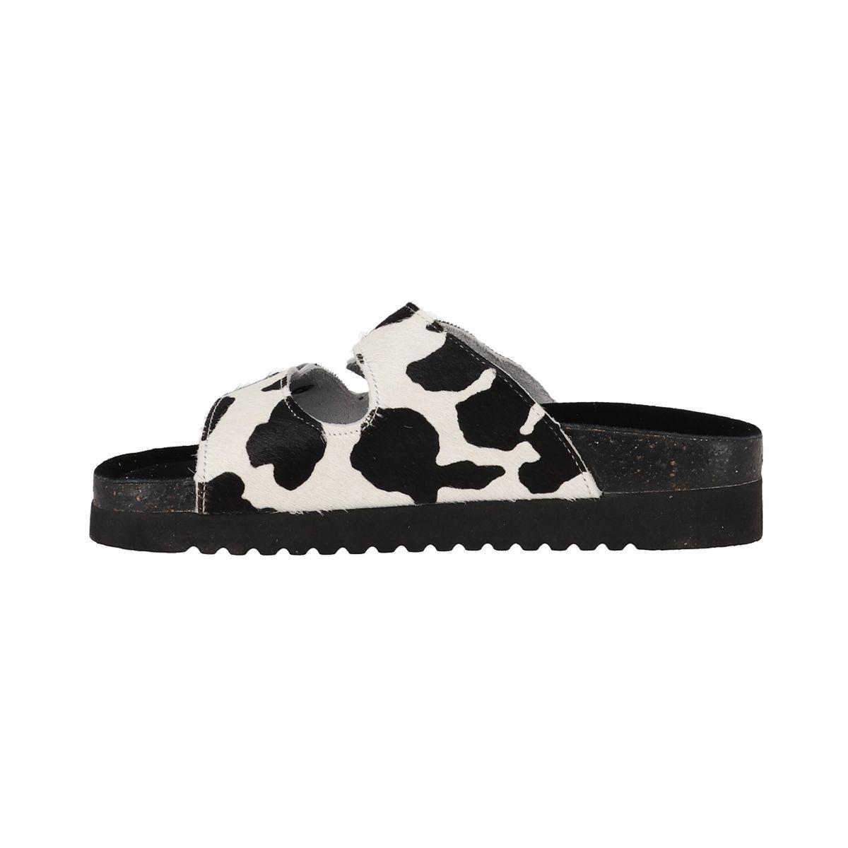 Sandalias Mujer Kend High Bamers Print Blanco/Negro-1
