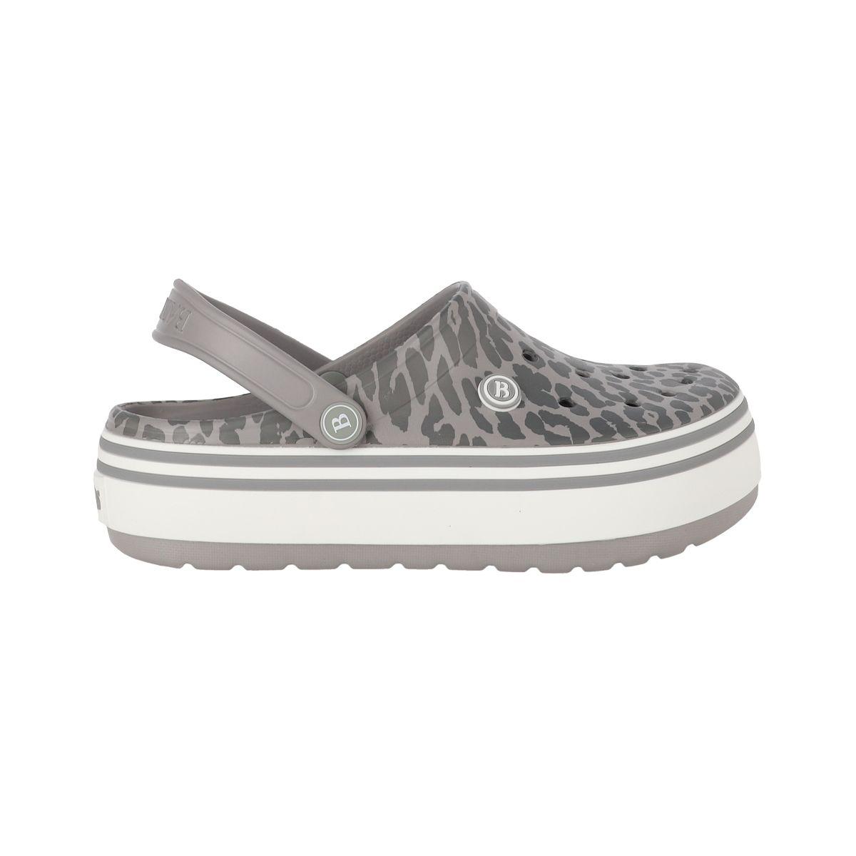 Zuecos Mujer Airline High Bamers Print Gris-0