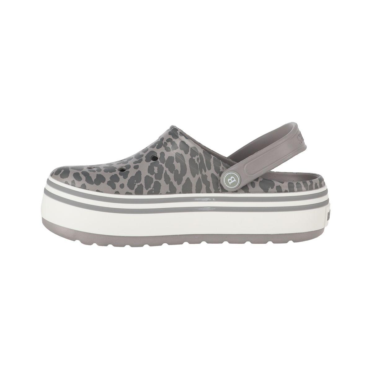 Zuecos Mujer Airline High Bamers Print Gris-1