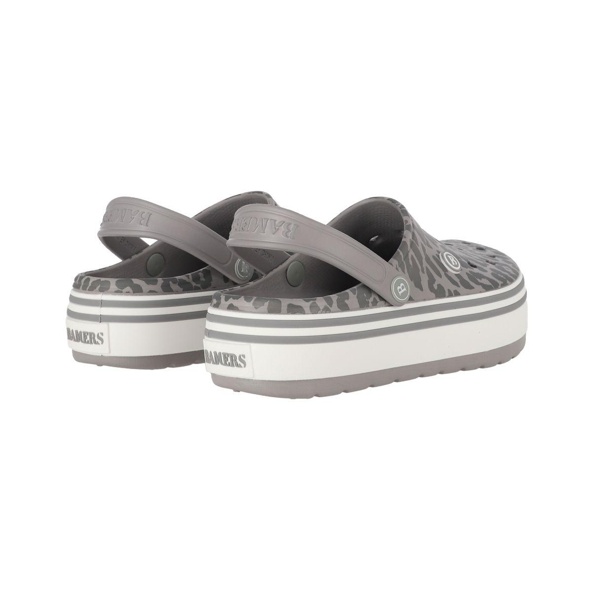 Zuecos Mujer Airline High Bamers Print Gris-5