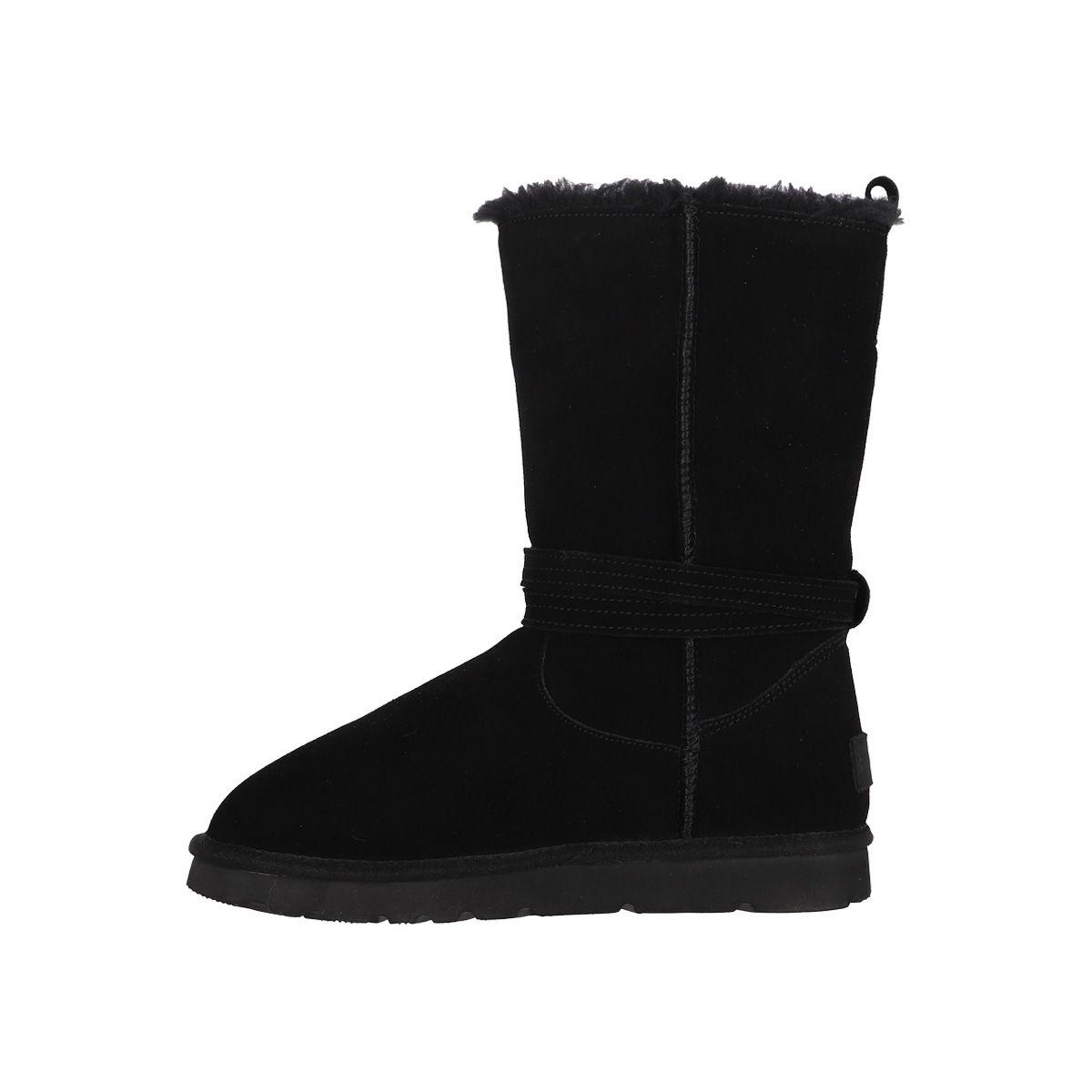 Bota Mujer  Bamers Blast Belt Cuero Negro-1