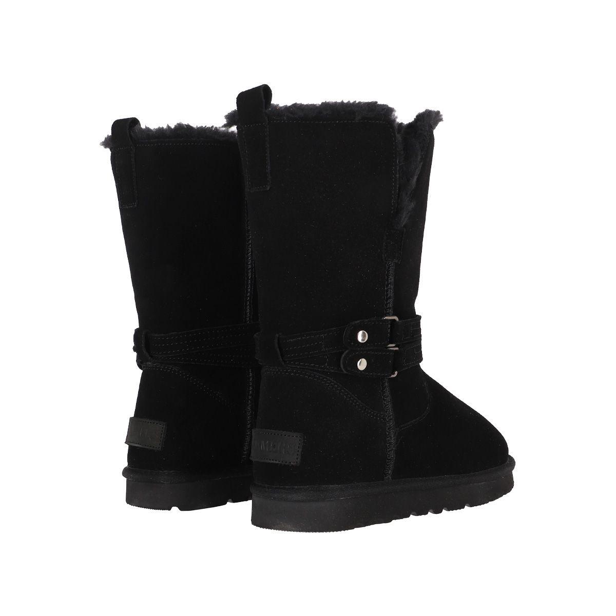 Bota Mujer  Bamers Blast Belt Cuero Negro-5
