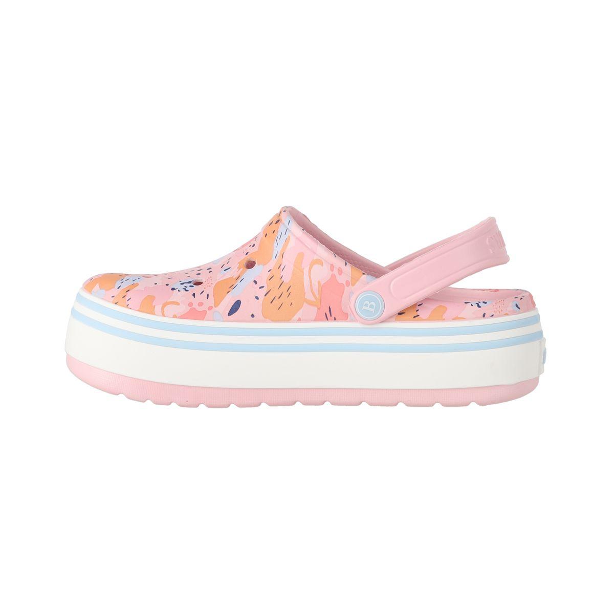Zuecos Plataforma Mujer Bamers Airline High Rosa Print-1