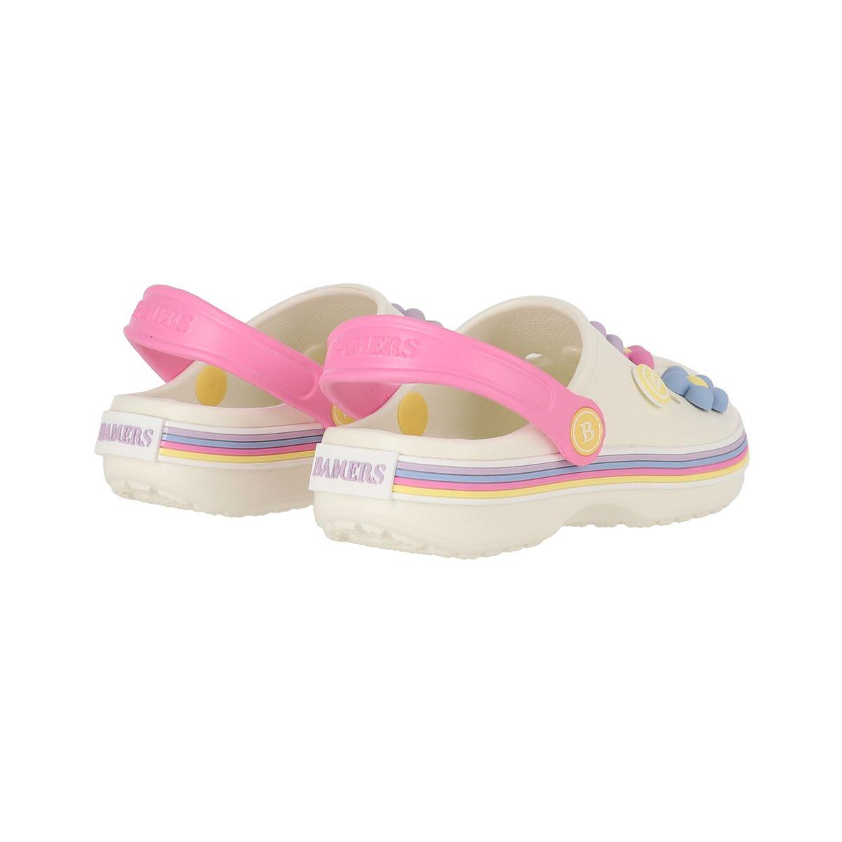 Zuecos Niña Airline Special Blanco/Rosad/Celeste Bamers-5