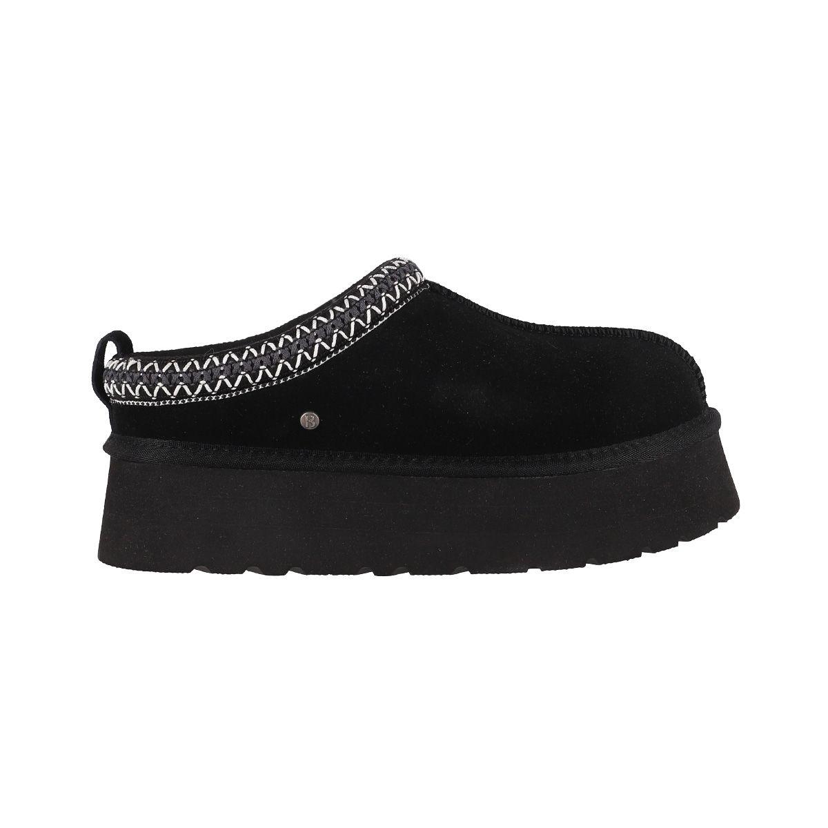 Pantufla Mujer Bamers Piemonte Cuero Negro-0
