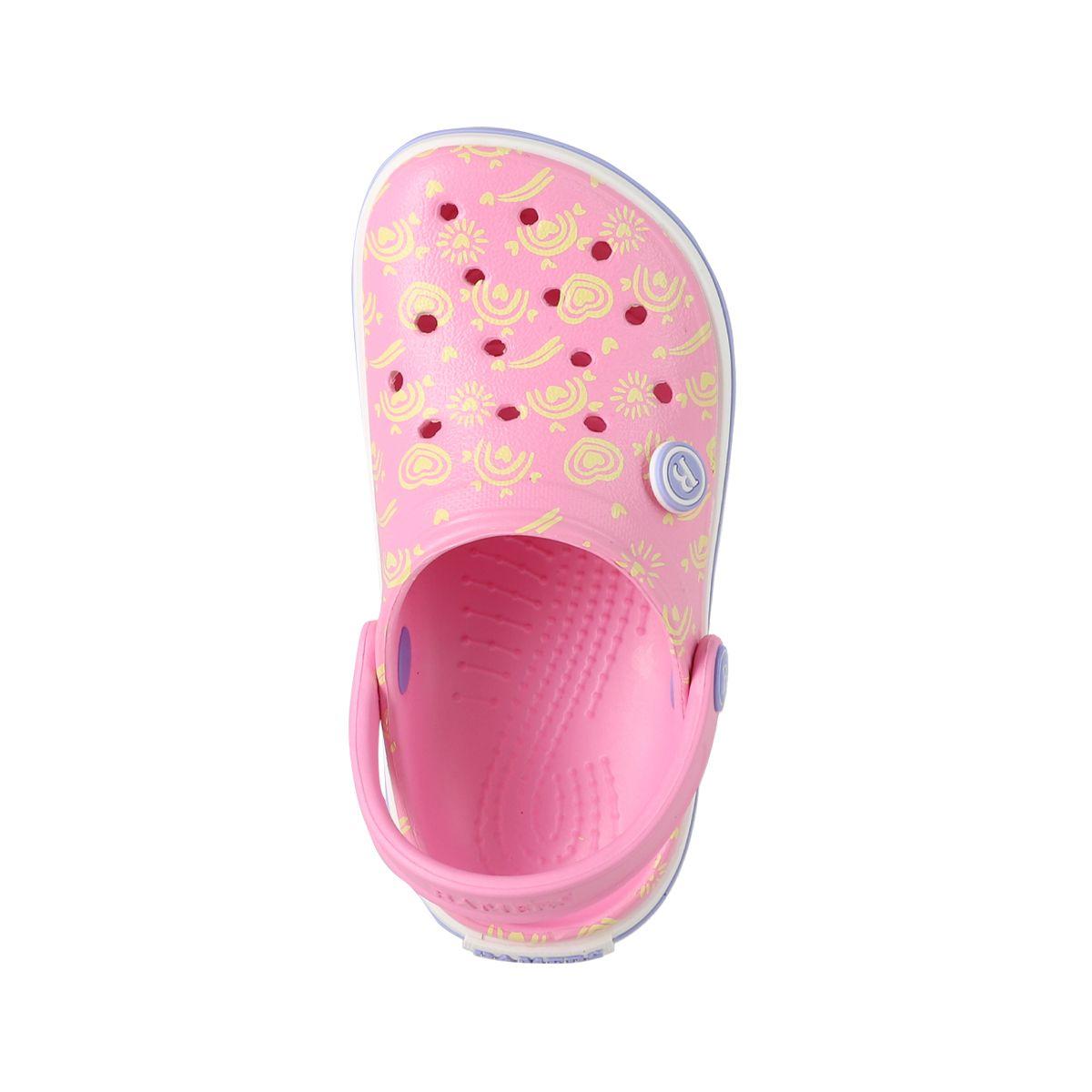 Zueco Niñas Brilla en la Oscuridad Rosado Print Bamers-2