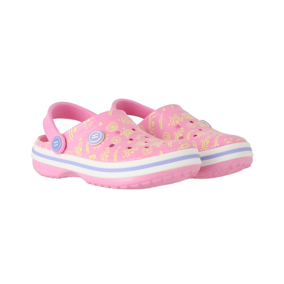 Zueco Niñas Brilla en la Oscuridad Rosado Print Bamers-4