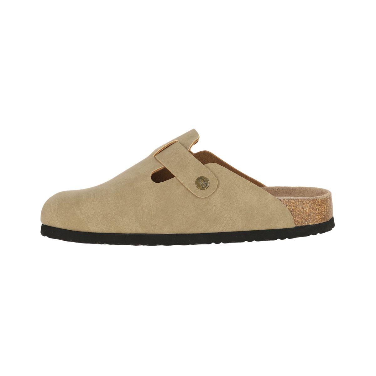 Zueco Bamers Classic Buckle Mujer Beige-1