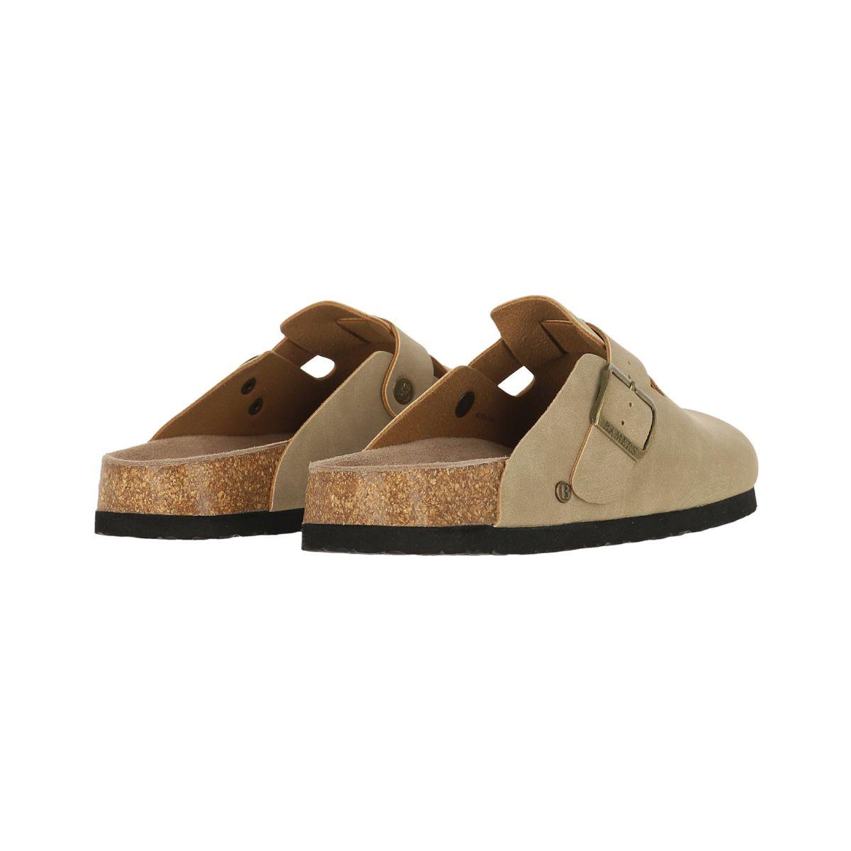 Zueco Bamers Classic Buckle Mujer Beige-3