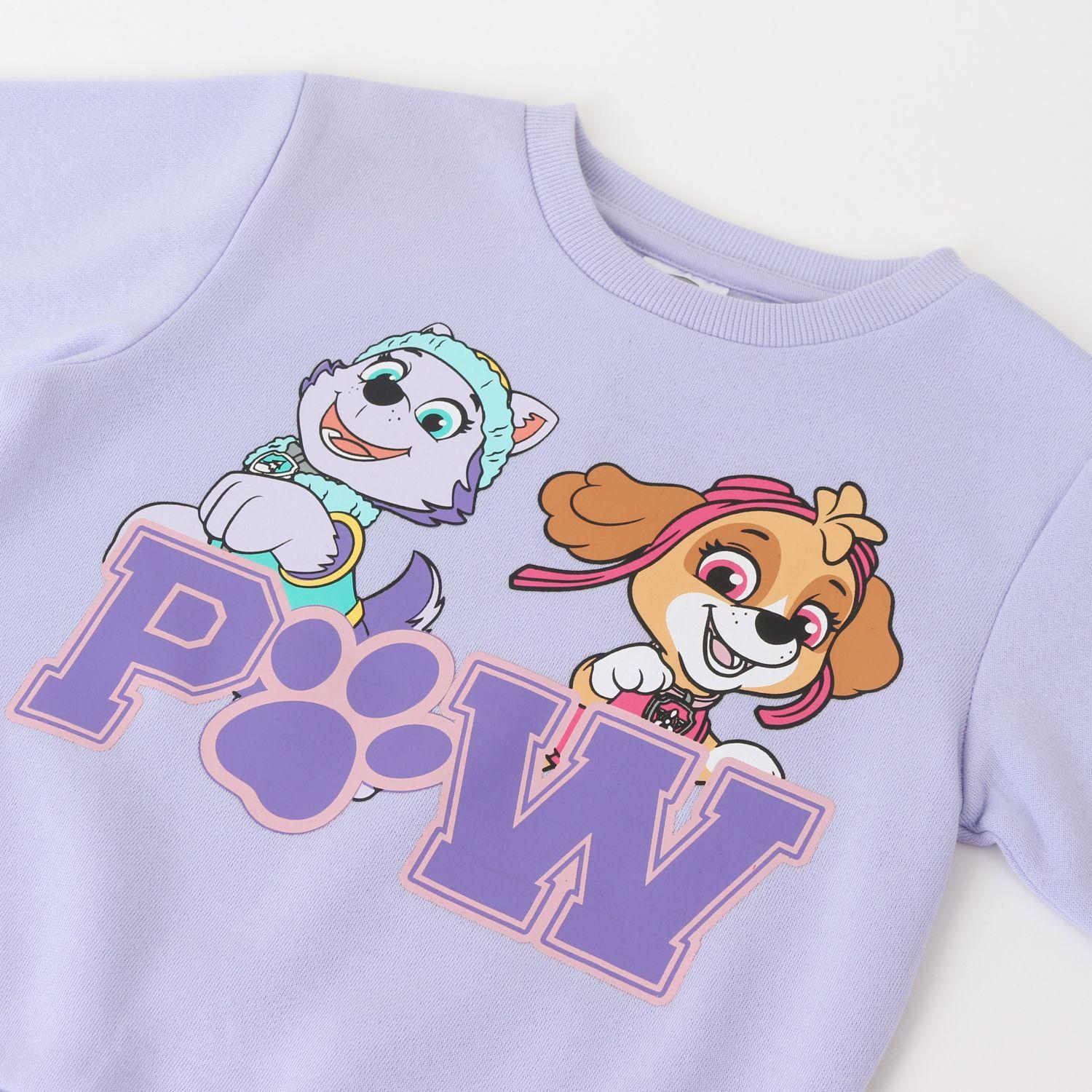 Polerón Cerrado Niña Everest & Skye Morado Paw Patrol-2