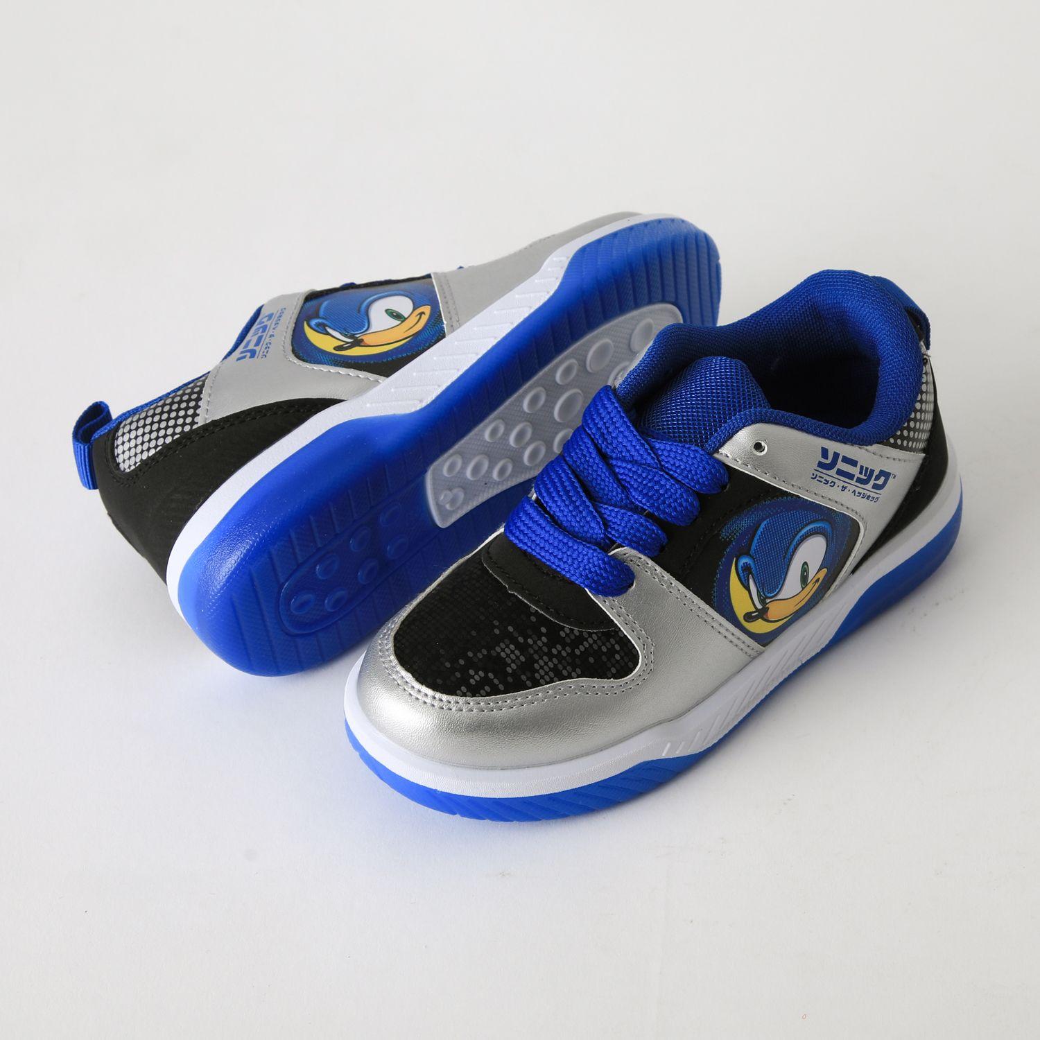 Zapatilla Luces Niño Cara Azul Sonic-3