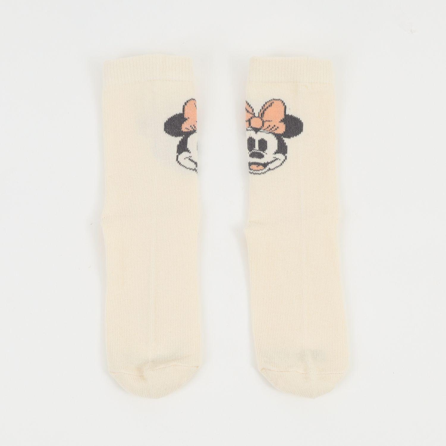 Tripack Calcetines Niña Rosado Flores Minnie Disney-6