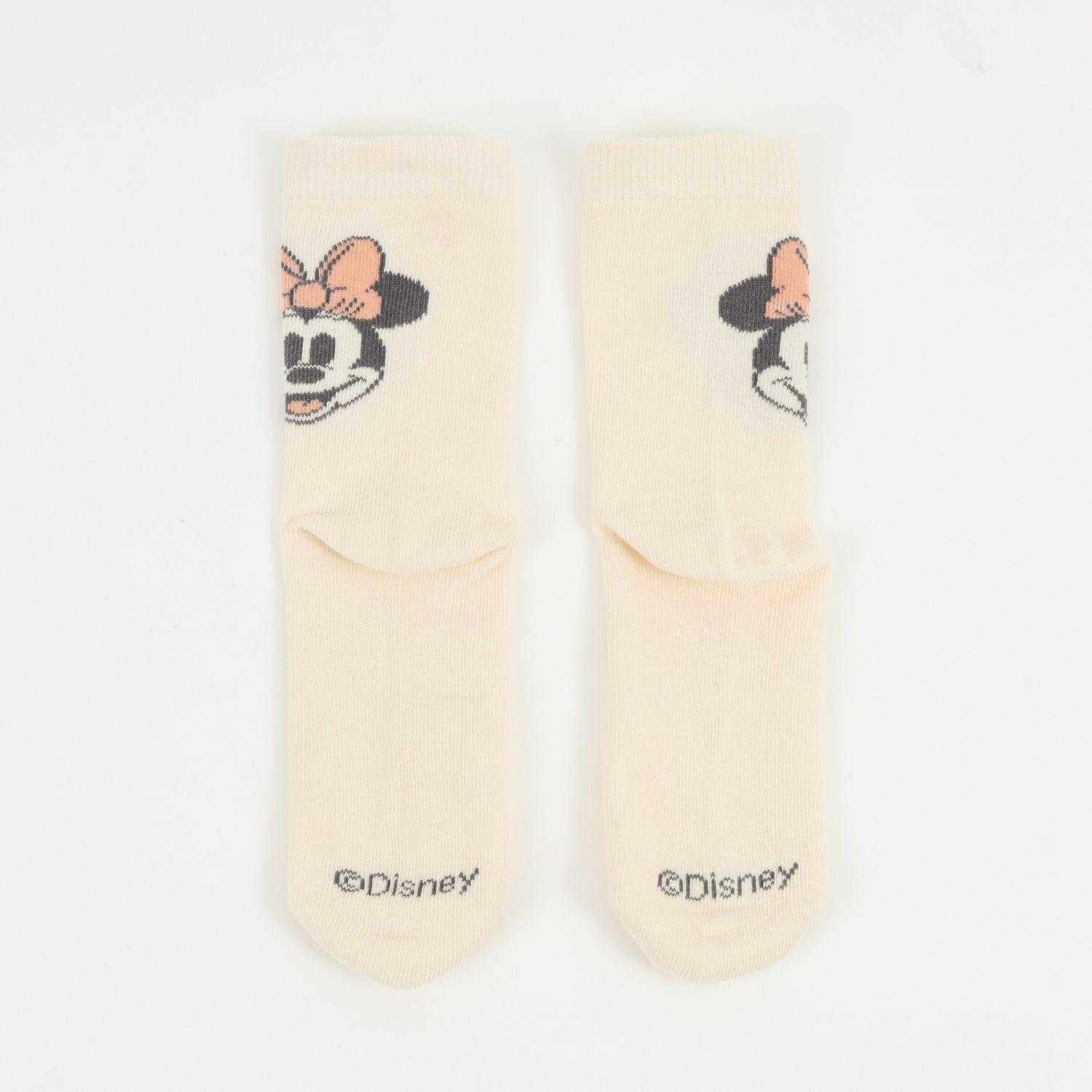 Tripack Calcetines Niña Rosado Flores Minnie Disney-7