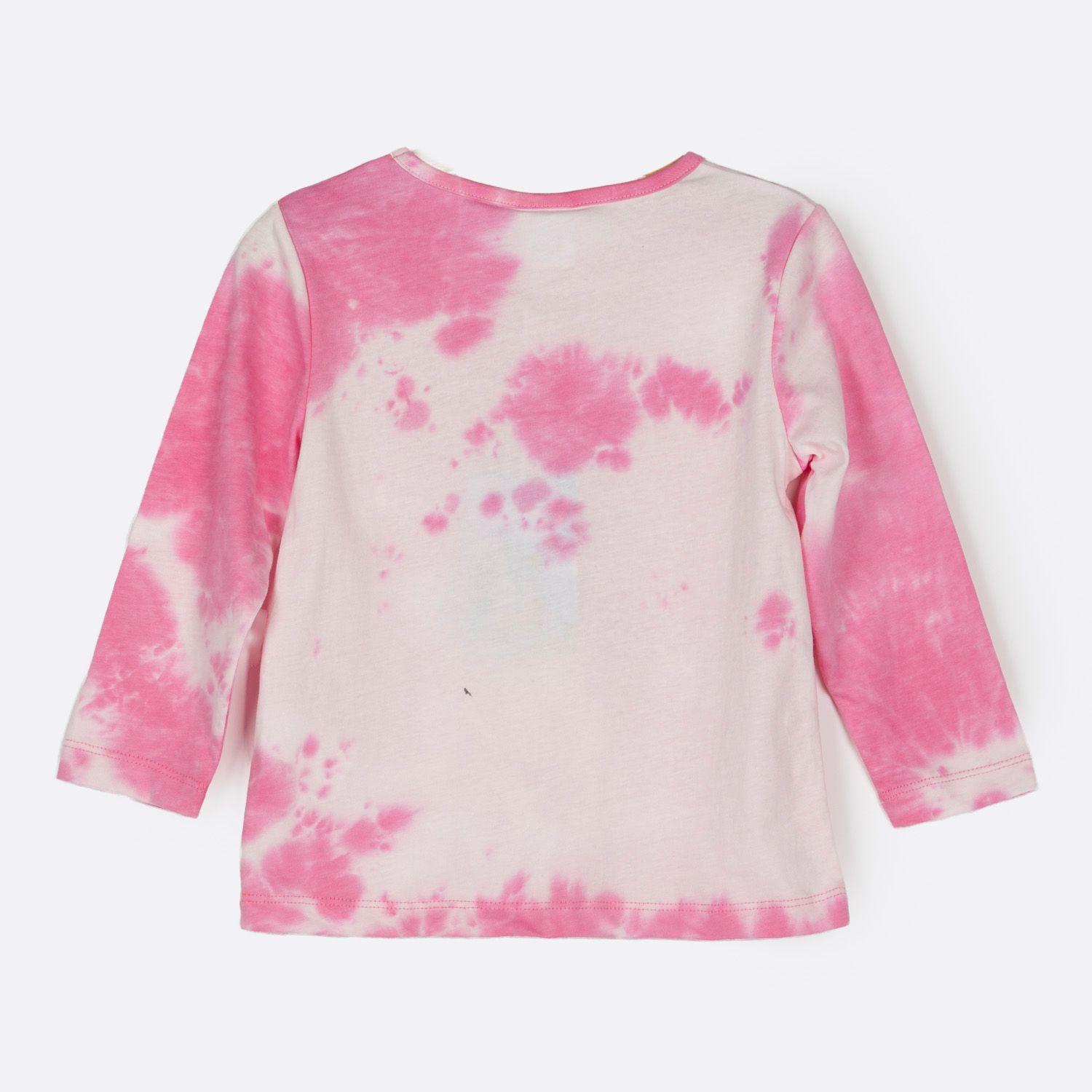 Polera Manga Larga Niña Bingo Tie Dye Rosado Bluey-2