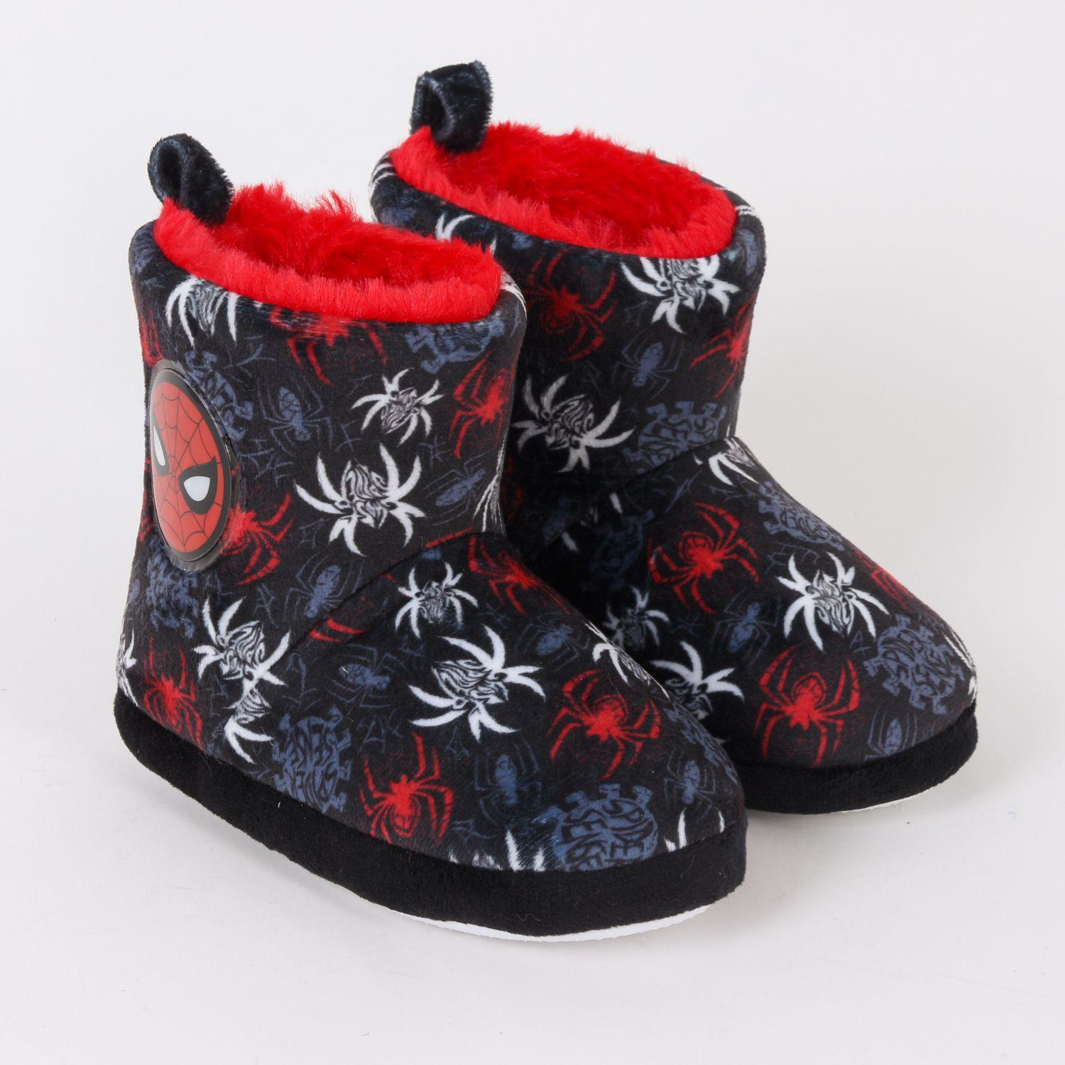 Pantufla Bota Niño Invernal Full Print Spiderman Gris Marvel-1