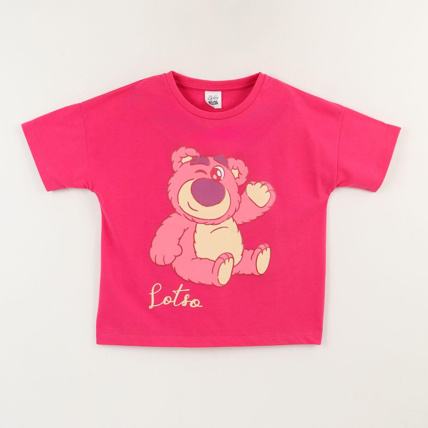 Polera Manga Corta Niña Fucsia Lotso Toy Story Disney-0