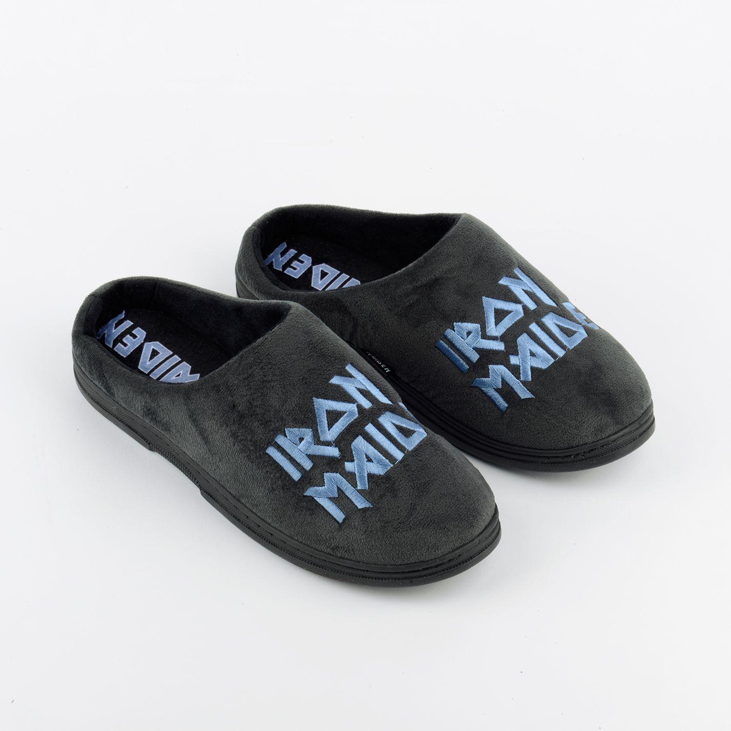Pantufla Hombre Skull Gris Iron Maiden-0