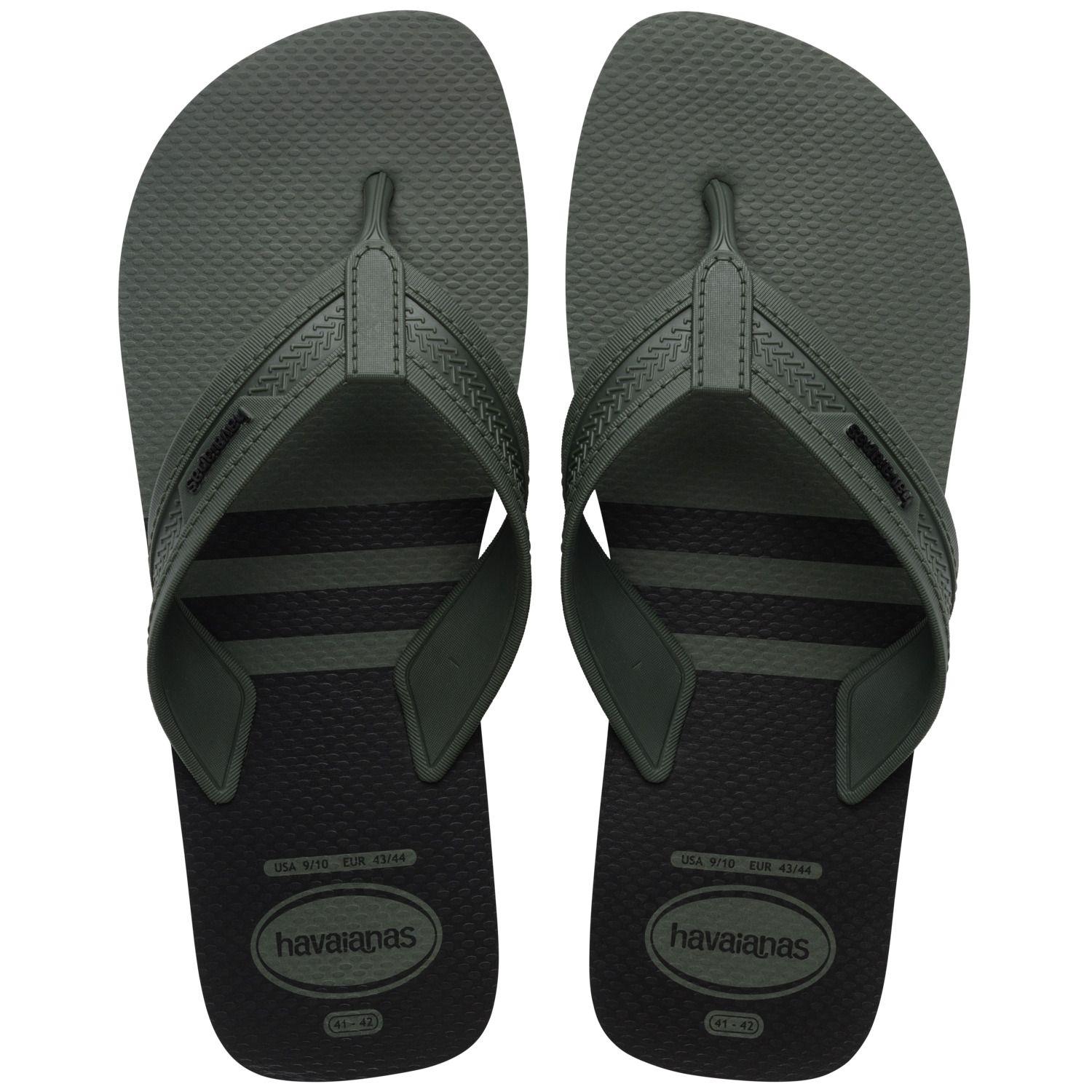 Sandalia Hombre City Basic Verde Oliva Negro Havaianas-0