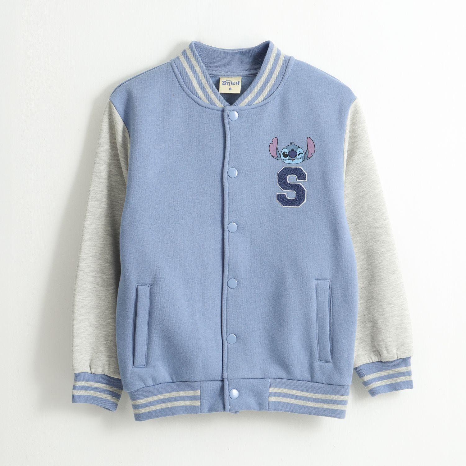 Chaqueta Niña Bomber College Lilo & Stitch Celeste Disney-0