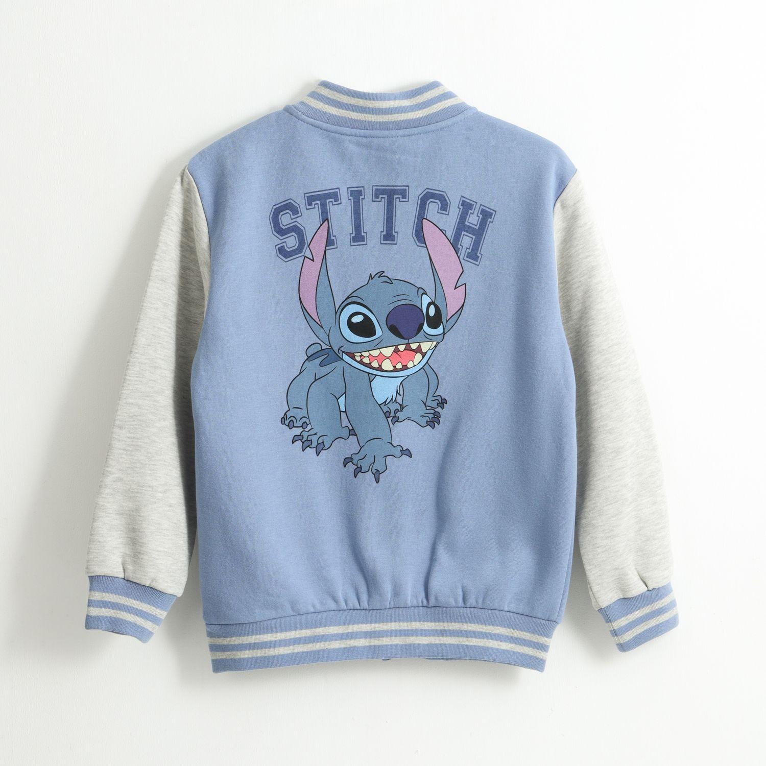 Chaqueta Niña Bomber College Lilo & Stitch Celeste Disney-1