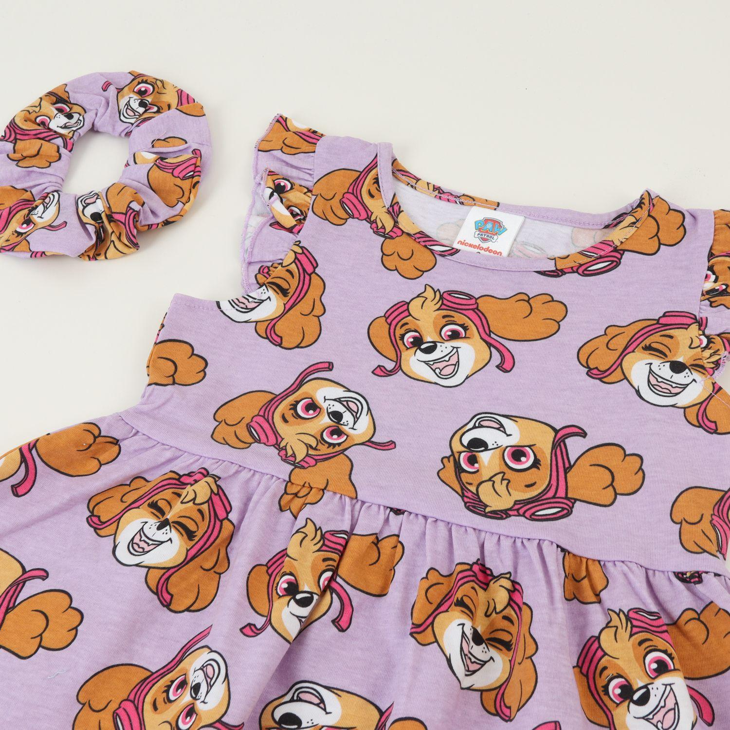 Vestido Sin Manga y Collet Niña Lila Print Skye Paw Patrol-2