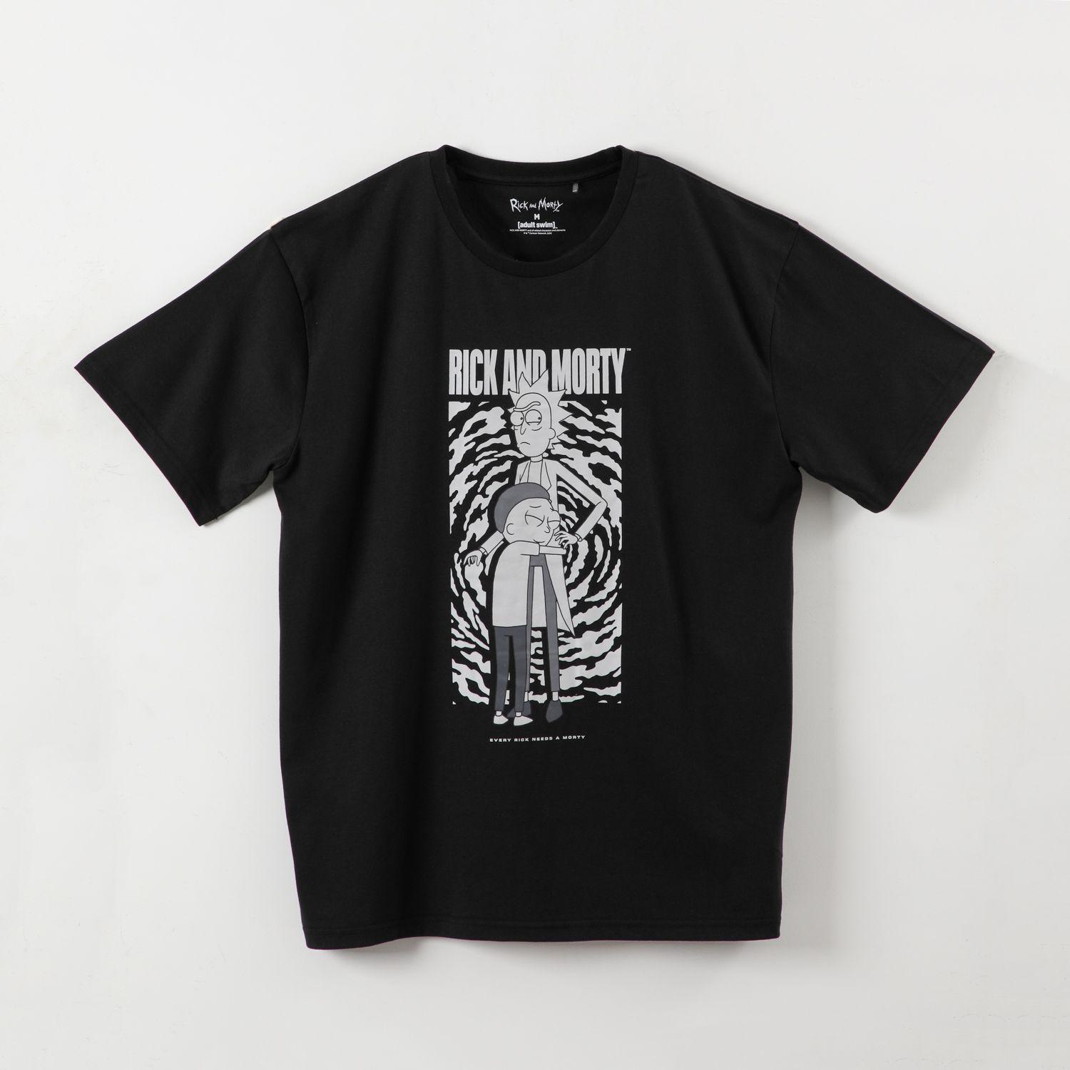Polera Manga Corta Hombre Rick and Morty Negro-0