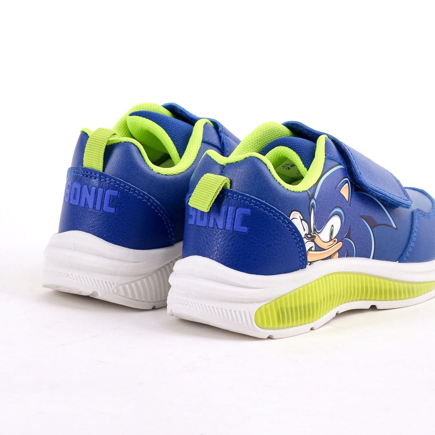Zapatilla Luces Niño Sonic Full Print Azul-2
