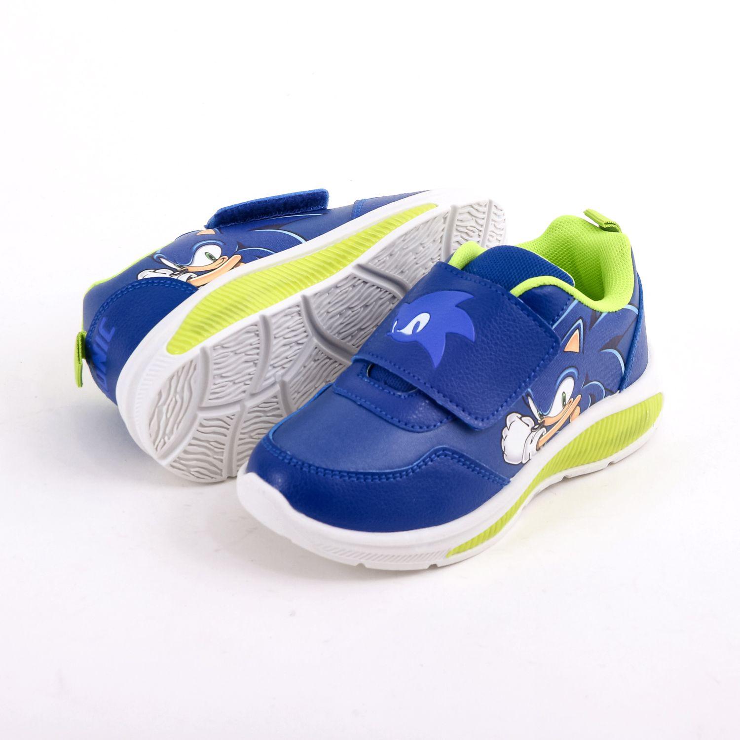 Zapatilla Luces Niño Sonic Full Print Azul-3