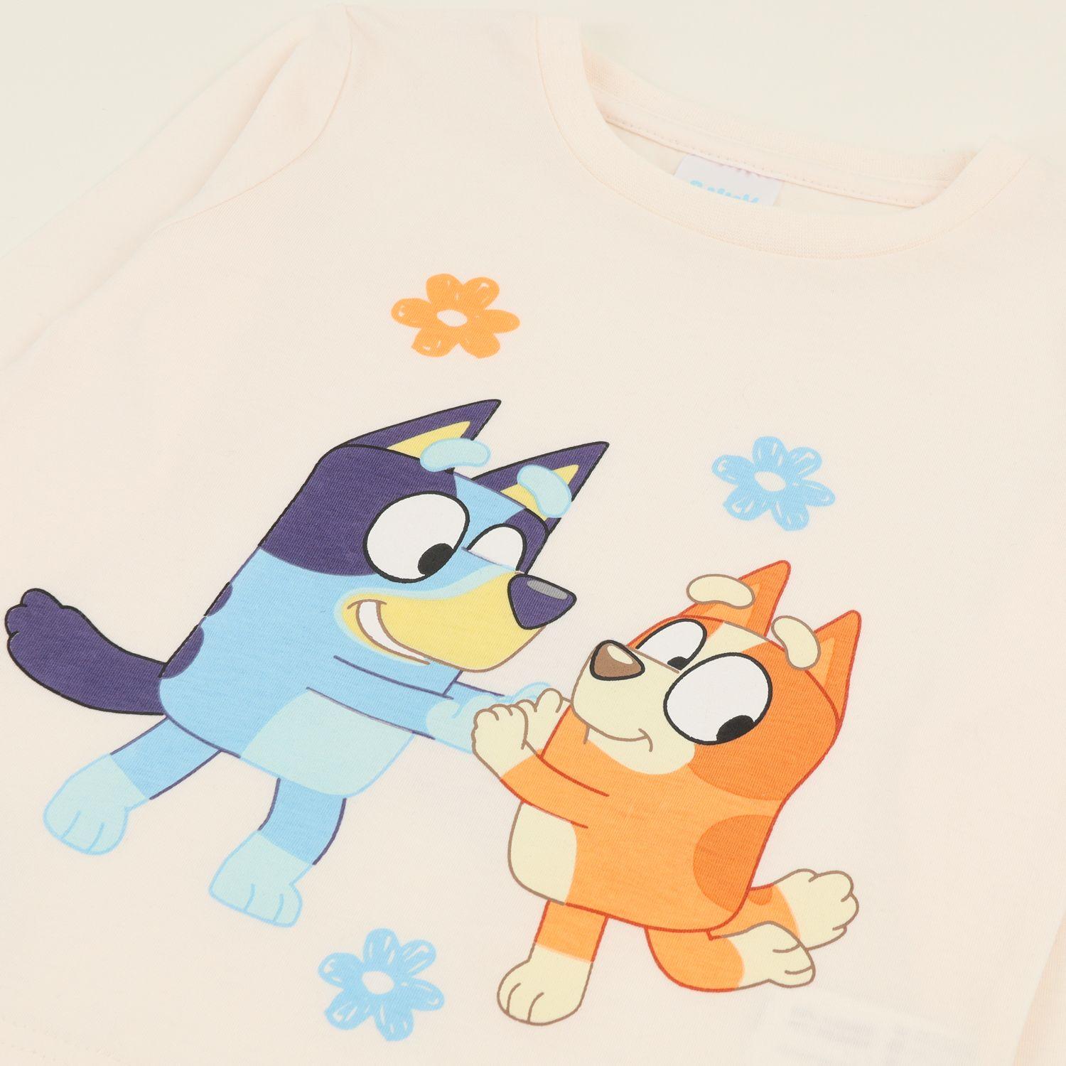 Conjunto Pijama Niña Beige Bingo Y Bluey-1