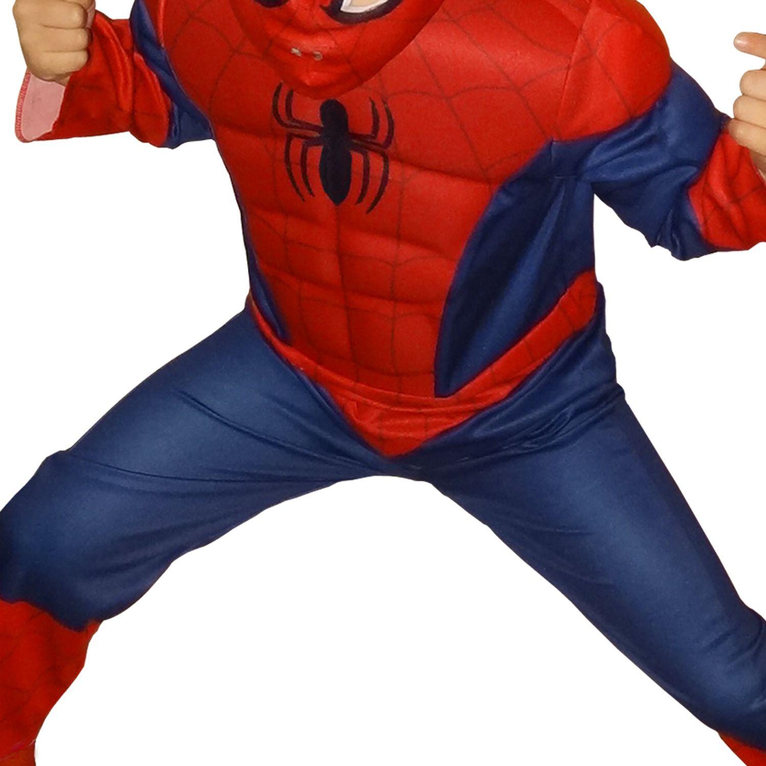 Disfraz Niño Deluxe Con Músculos Spiderman 6 a 7 Años Marvel-2