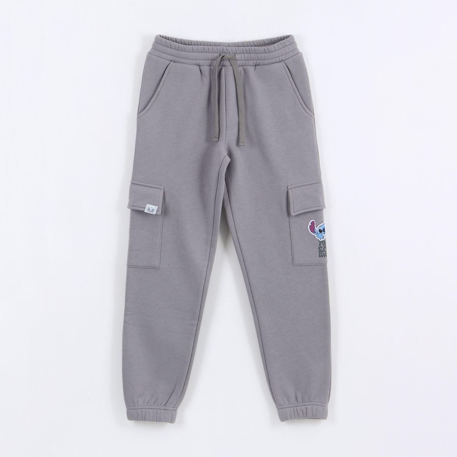 Pantalón de Buzo Niña Cargo Lilo & Stitch Gris Disney-0