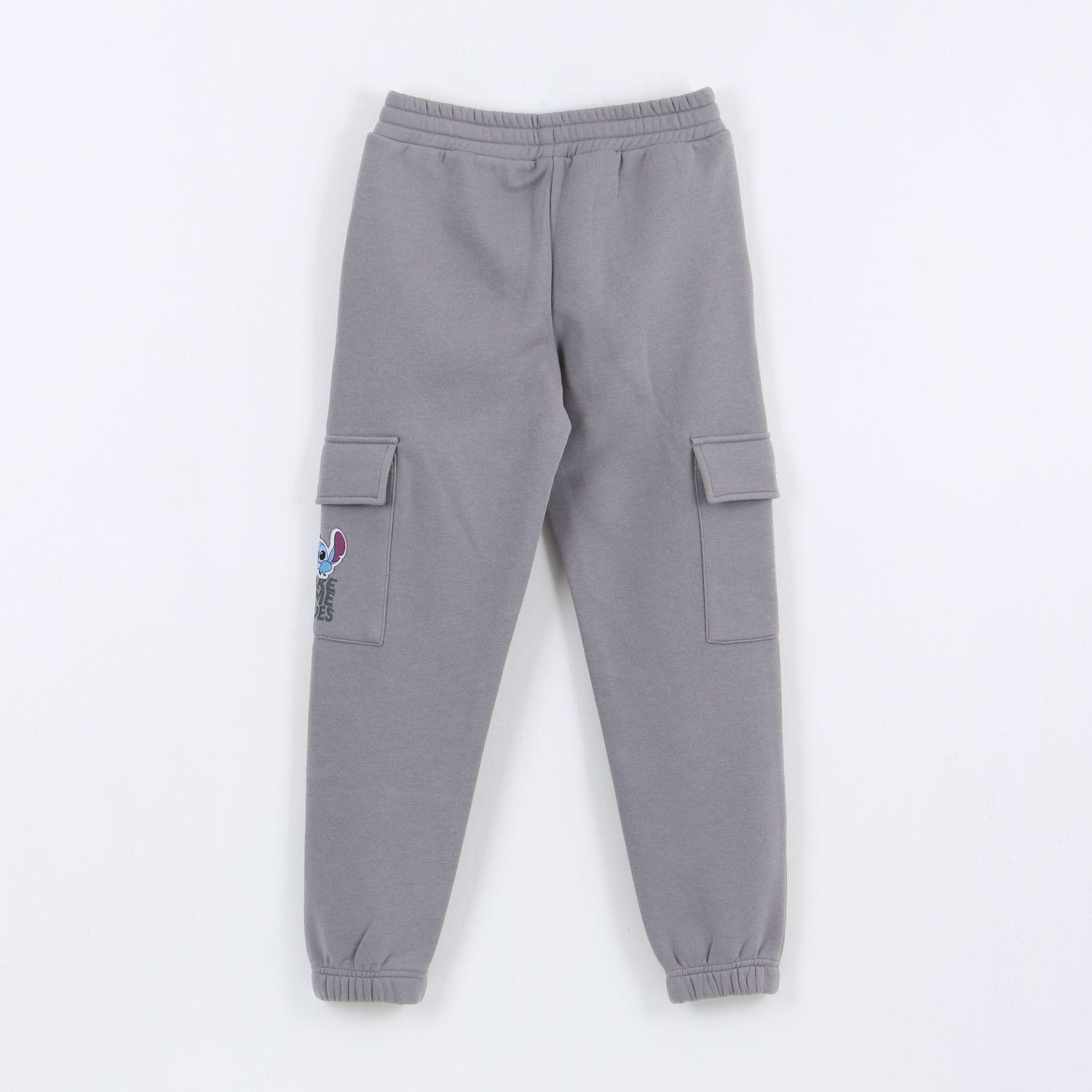 Pantalón de Buzo Niña Cargo Lilo & Stitch Gris Disney-1