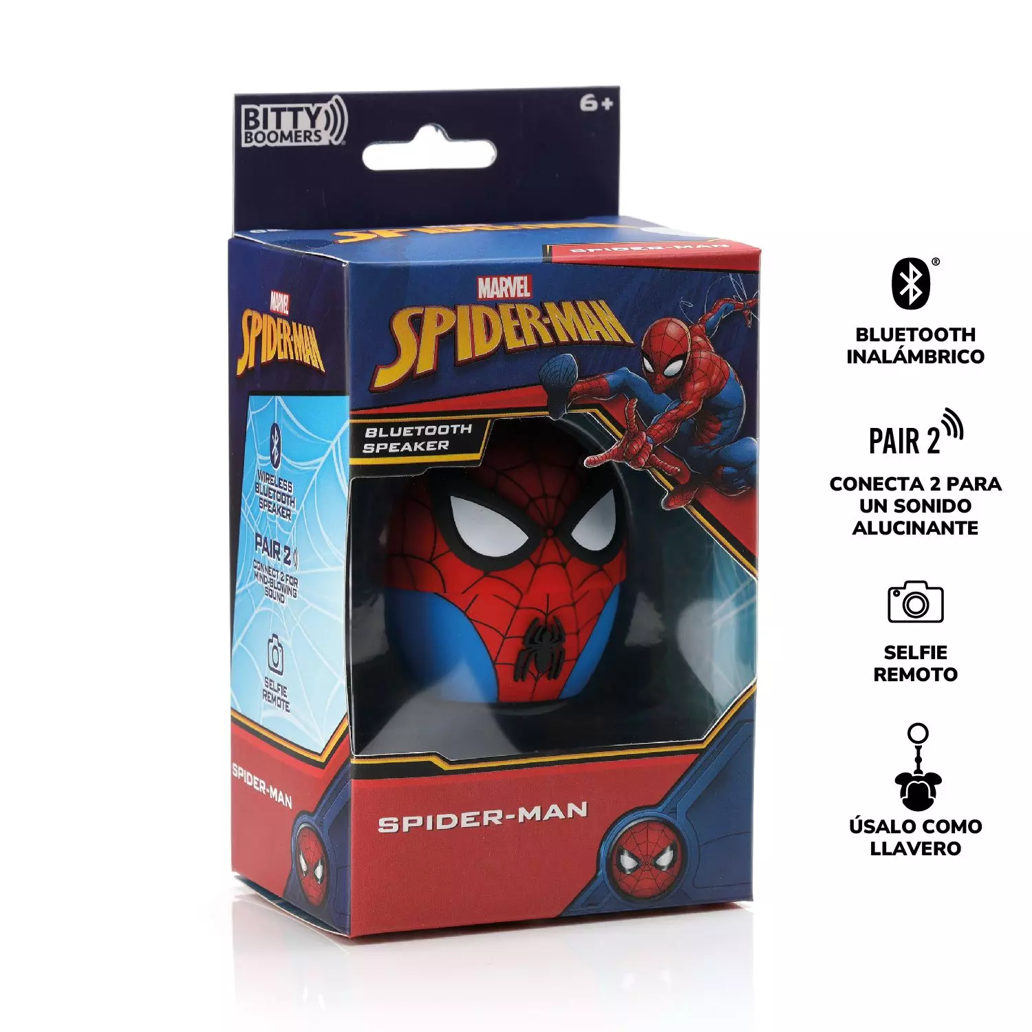 Parlante Bluetooth Portatil Spiderman Marvel Bitty Boomers-3