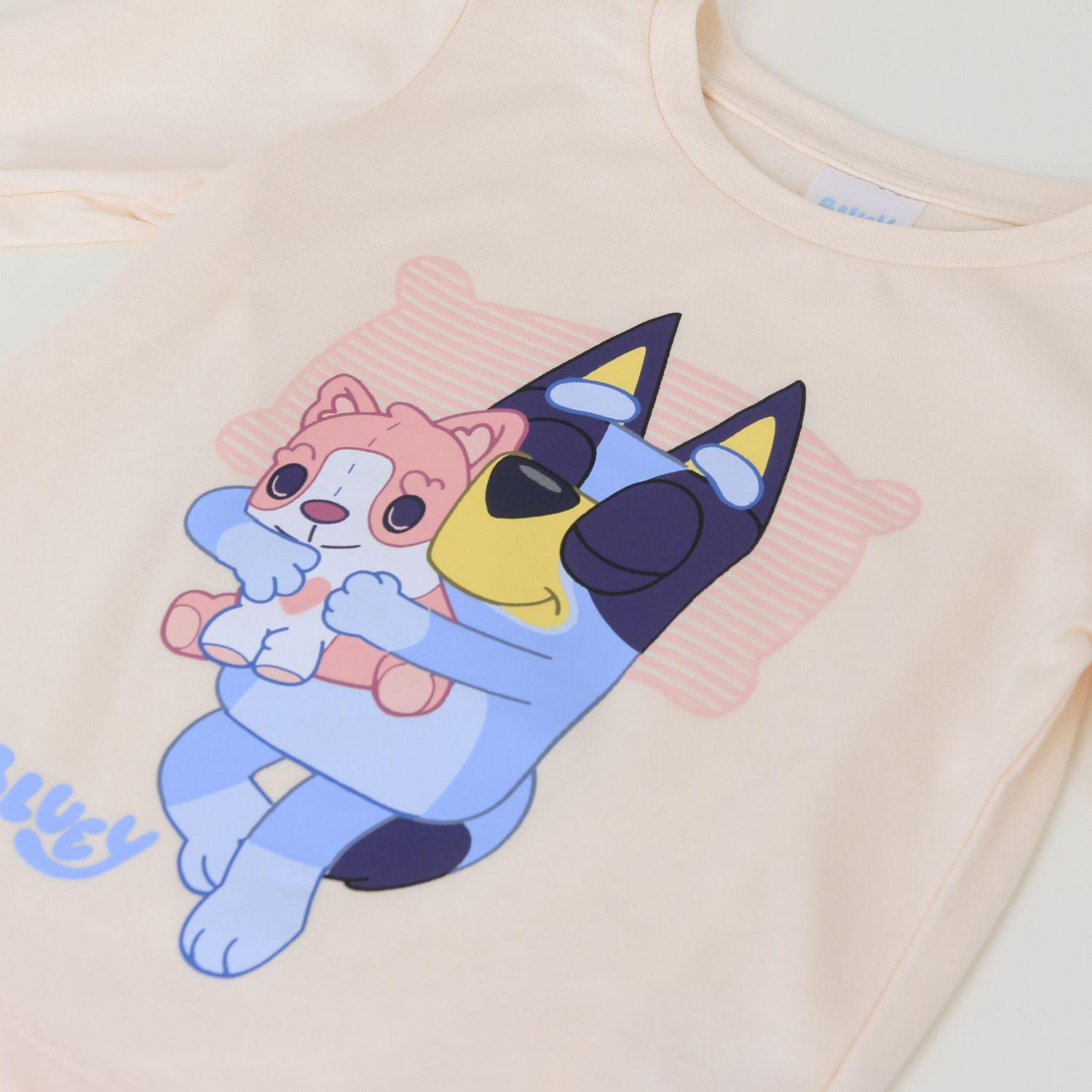 Pijama Manga Larga Niña Sleeping  Blanco Bluey-2