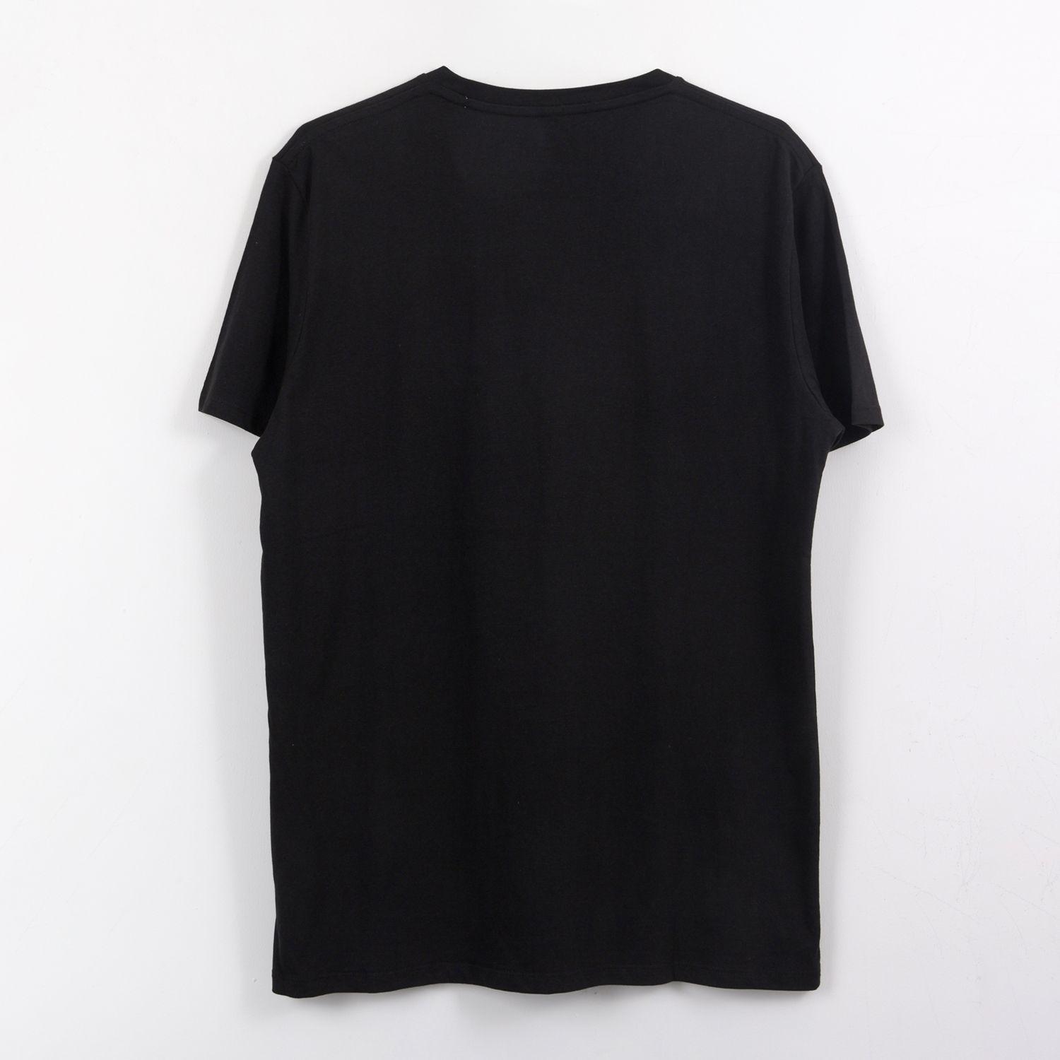 Polera Manga Corta Hombre Negro Be Here Now Oasis-1
