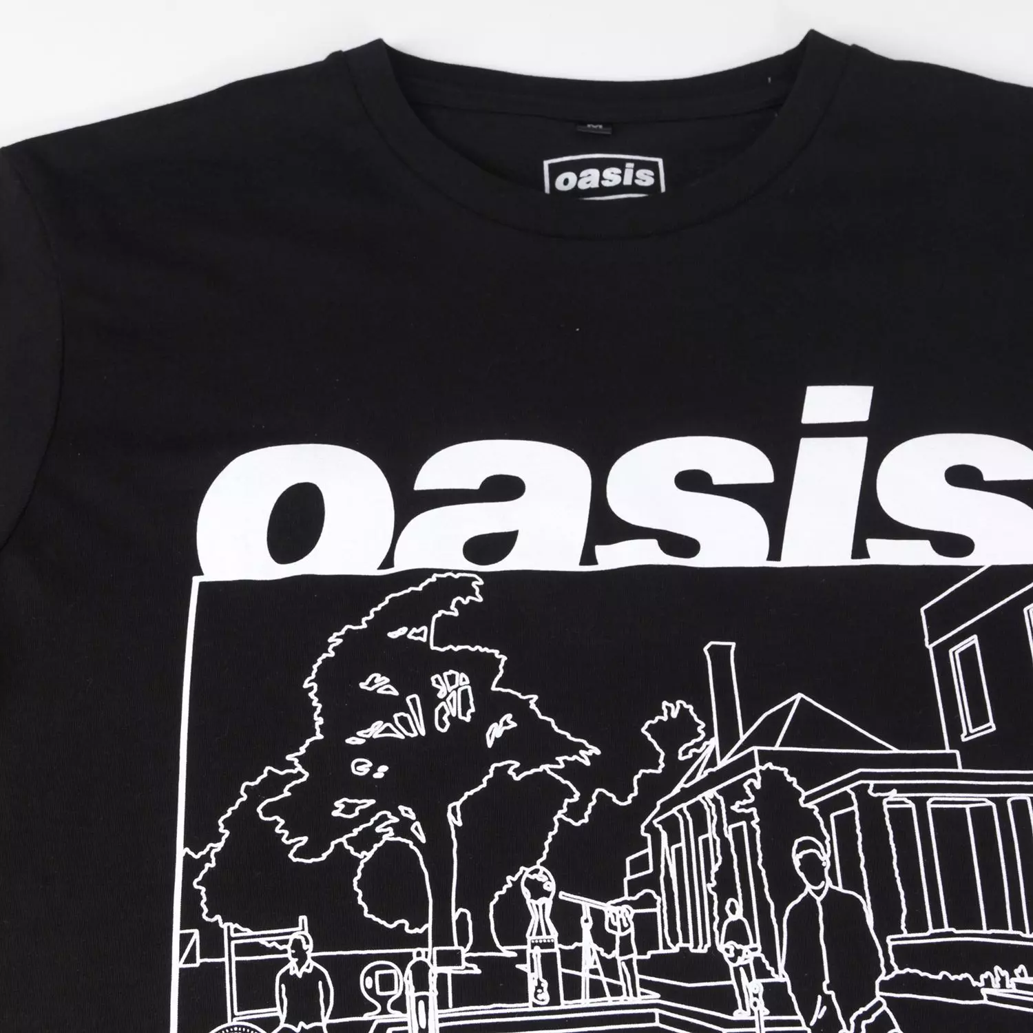 Polera Manga Corta Hombre Negro Be Here Now Oasis-2