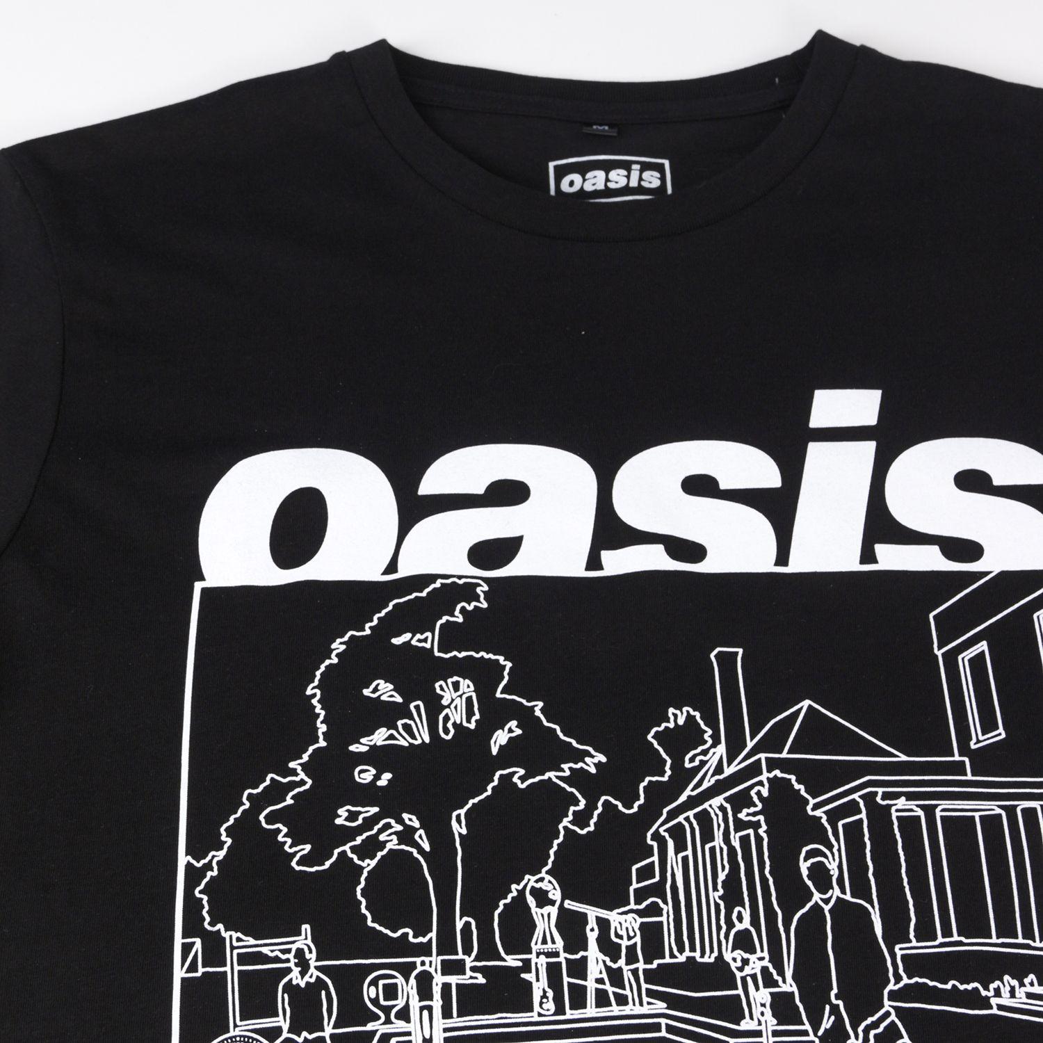 Polera Manga Corta Hombre Negro Be Here Now Oasis-3