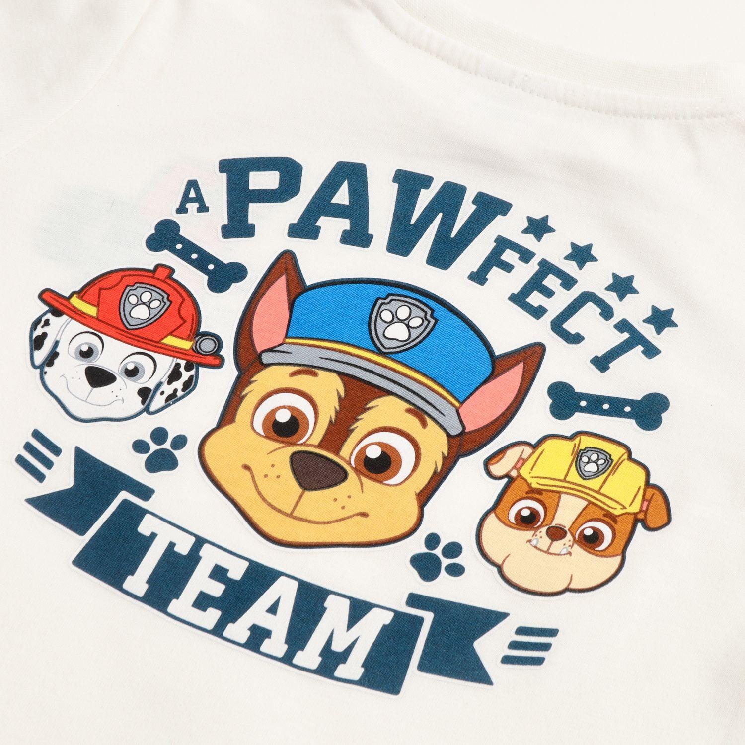 Polera Manga Larga Niño Chase Team Blanco Paw Patrol-2