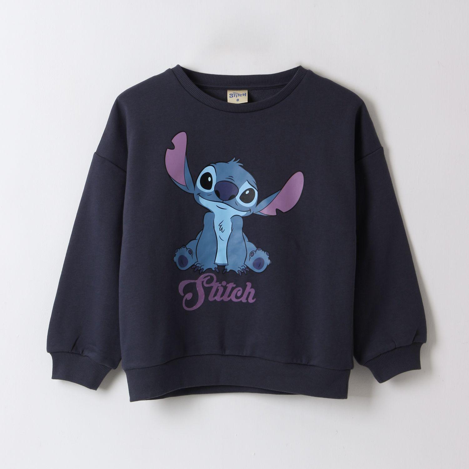 Polerón Cerrado Niña Personaje Lilo & Stitch Negro Disney-0