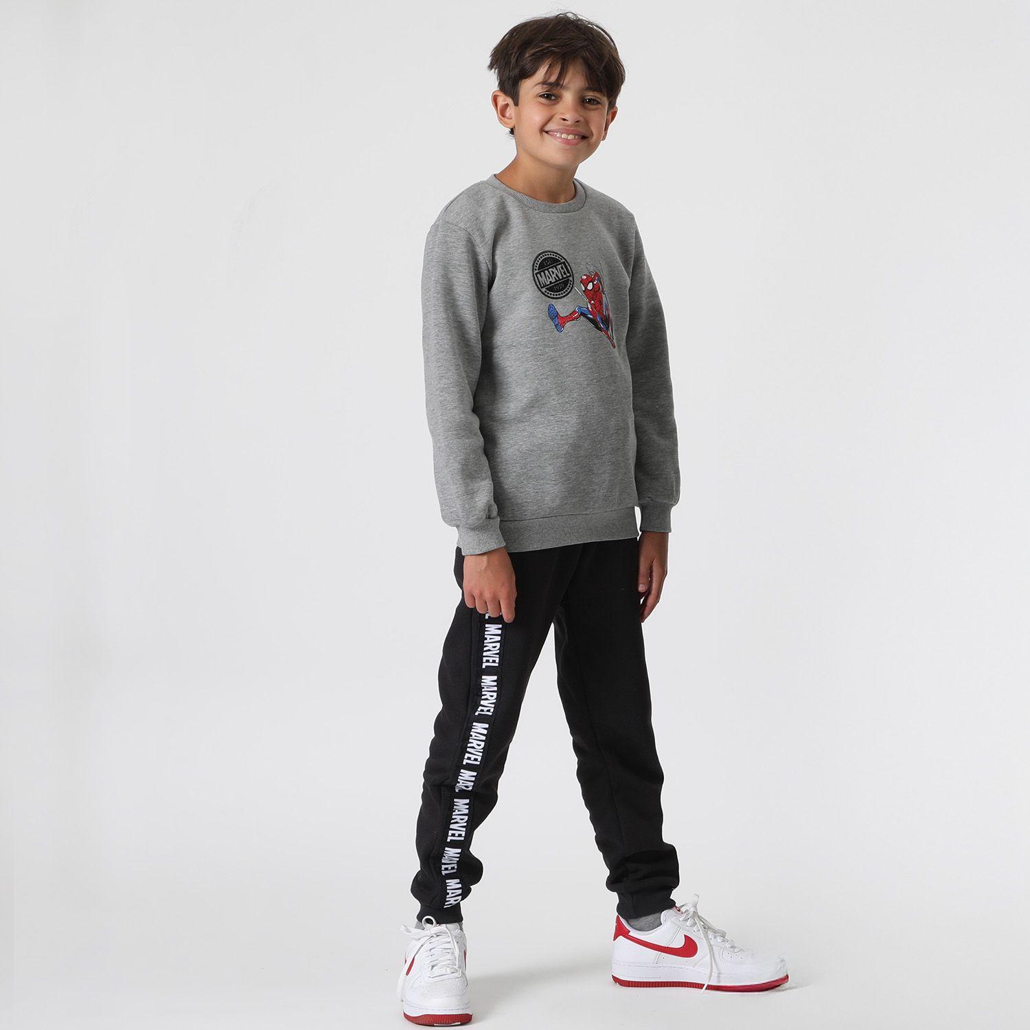 Buzo Niño Spiderman Balance Gris Marvel-1