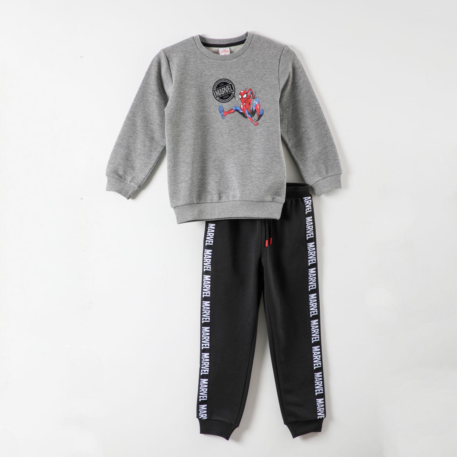 Buzo Niño Spiderman Balance Gris Marvel-3