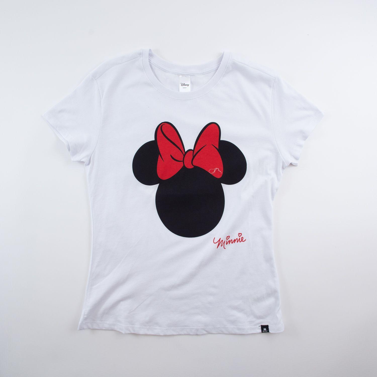 Polera Mujer Minnie Icon Ribbon Blanco Disney-2