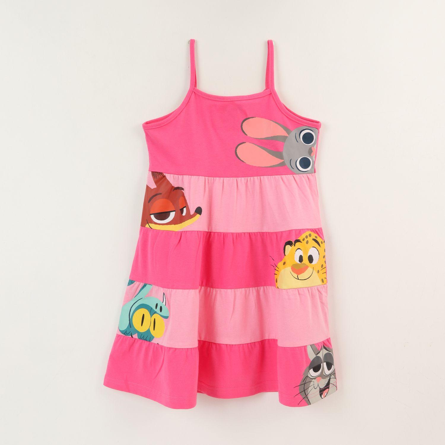 Vestido Niña Rosado Personajes Zootopia-0