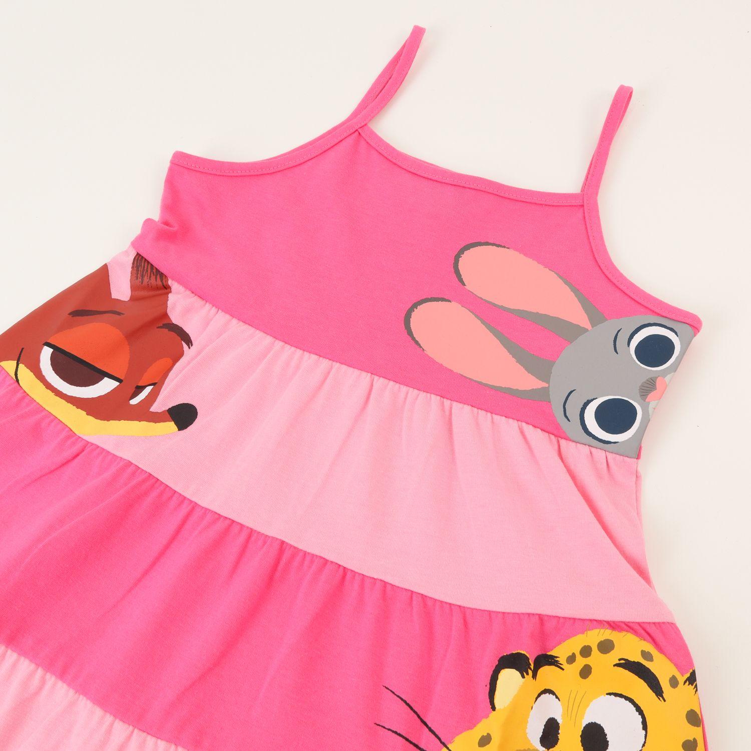 Vestido Niña Rosado Personajes Zootopia-2