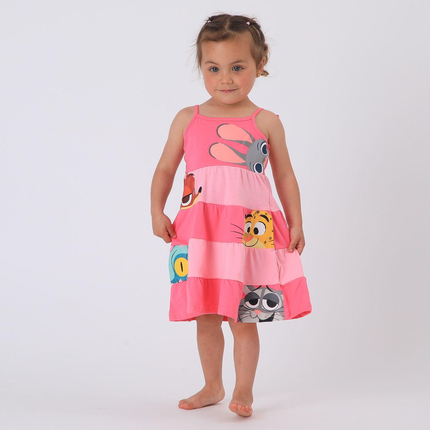 Vestido Niña Rosado Personajes Zootopia-0