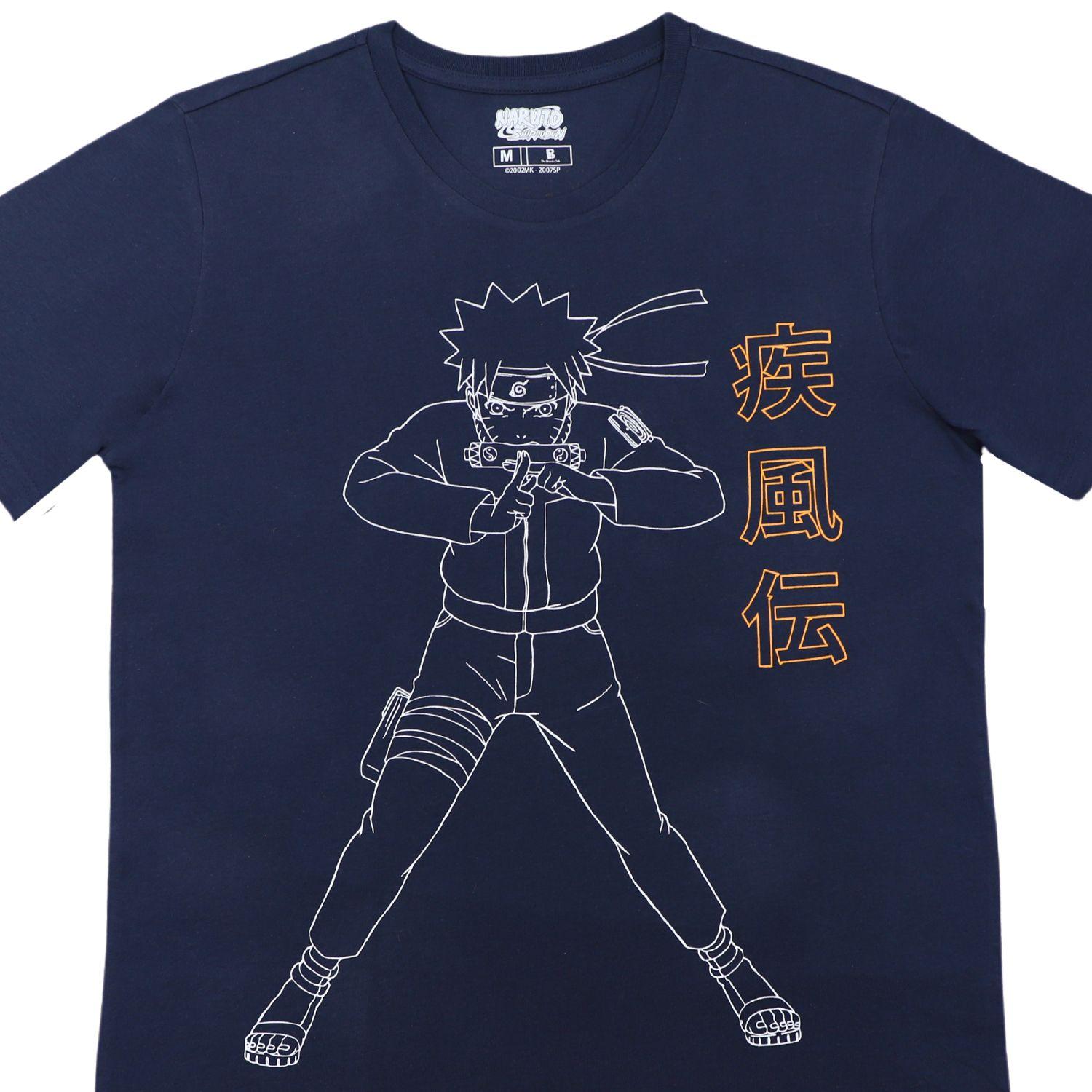 Polera Hombre Naruto Jutsu Azul Marino Naruto-0