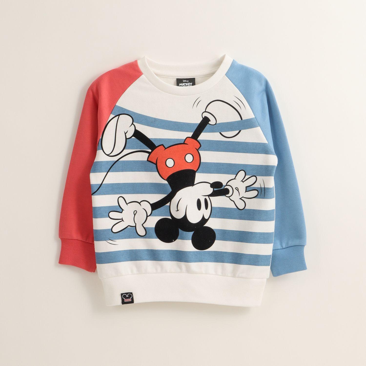 Poleron Cerrado Niño Mickey Al Reves Blanco Disney-0