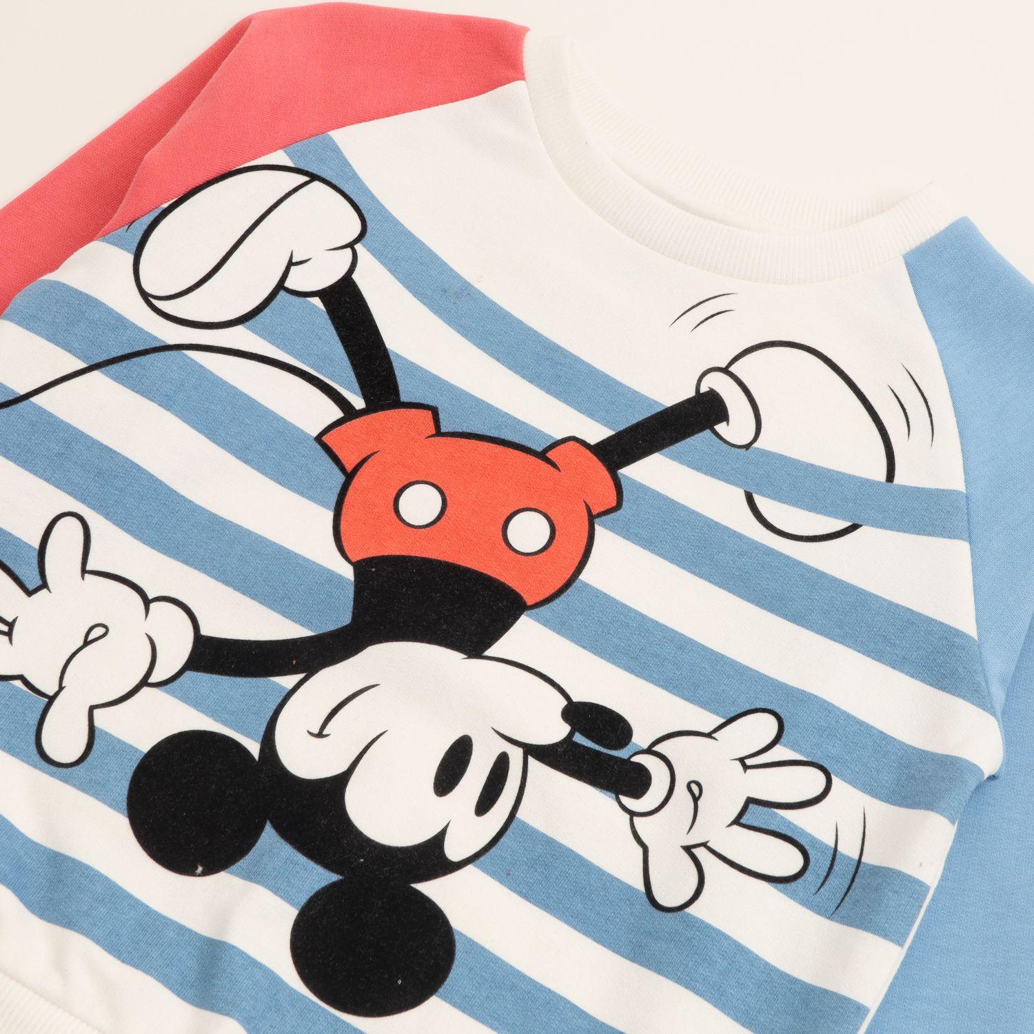 Poleron Cerrado Niño Mickey Al Reves Blanco Disney-1